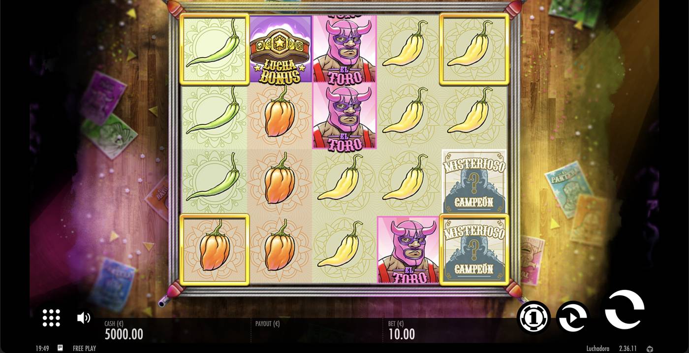 Luchadora: image of main menu
