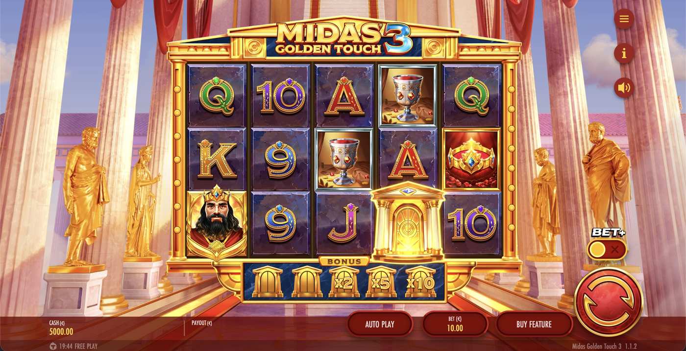 Midas Golden Touch 3: image of main menu