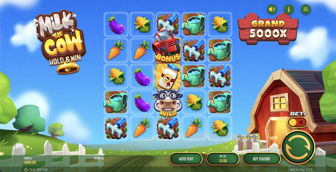 Milk The Cow: image of main menu