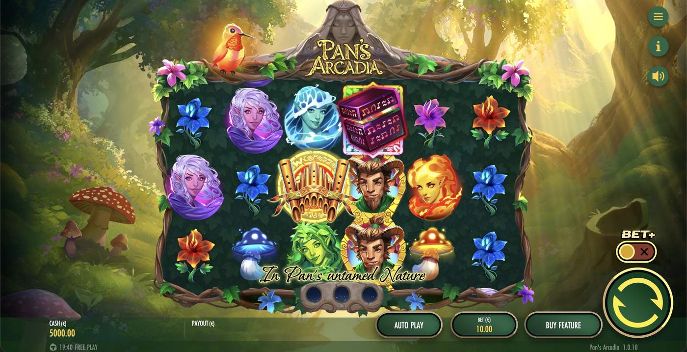 Pan’s Arcadia: image of main menu