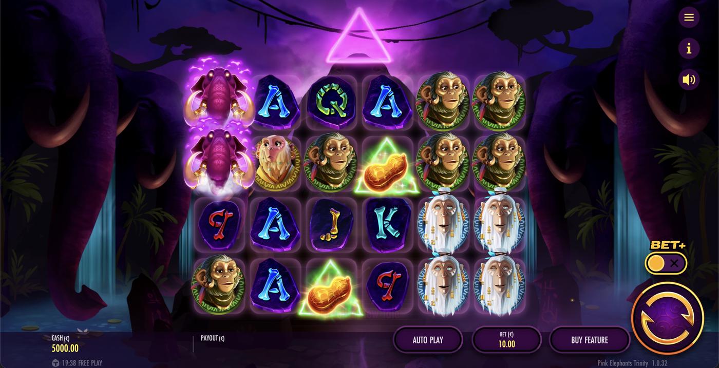 Pink Elephants Trinity: image of main menu