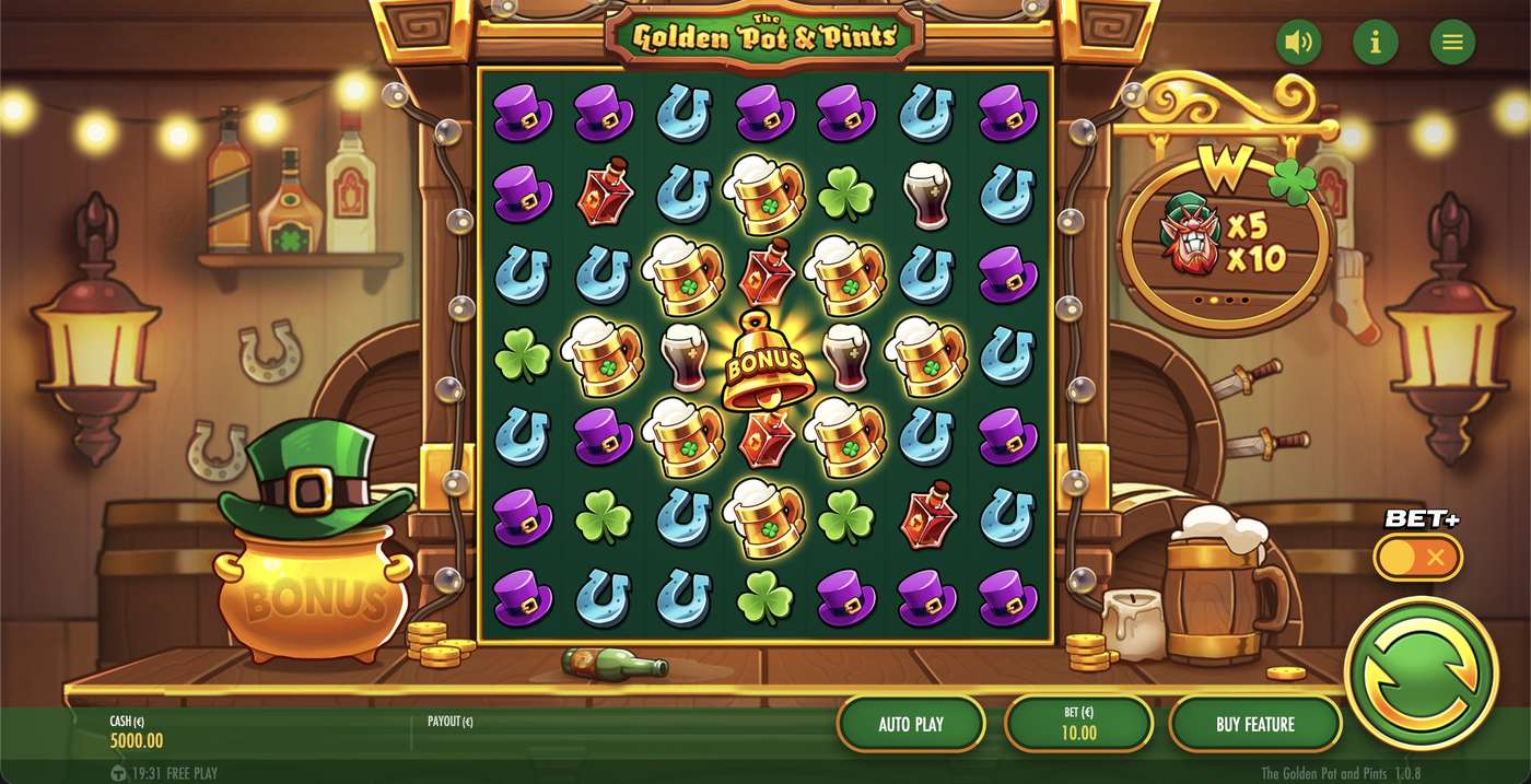 The Golden Pot & Pints: image of main menu