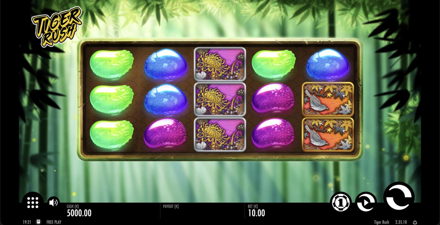 Tiger Rush: image of main menu