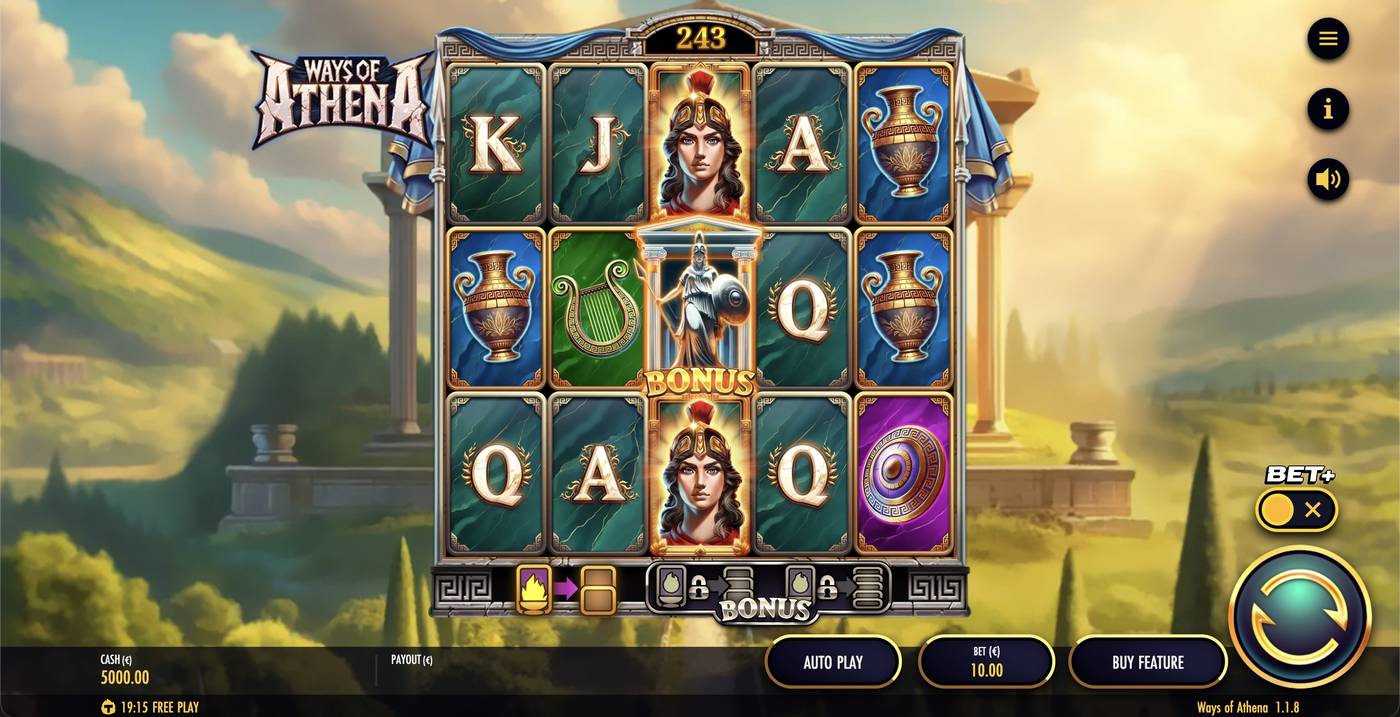 Ways of Athena: image of main menu