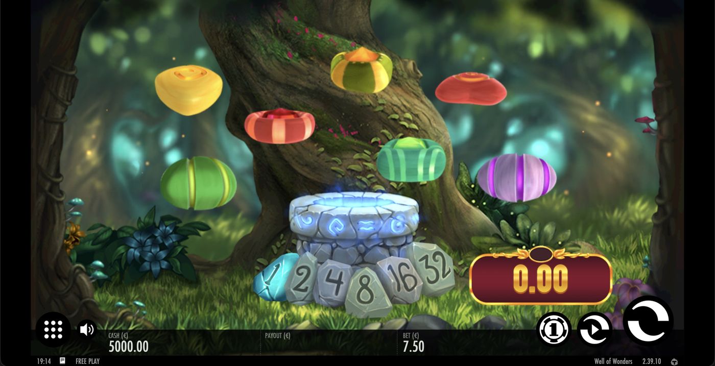 Well of Wonders: image of main menu