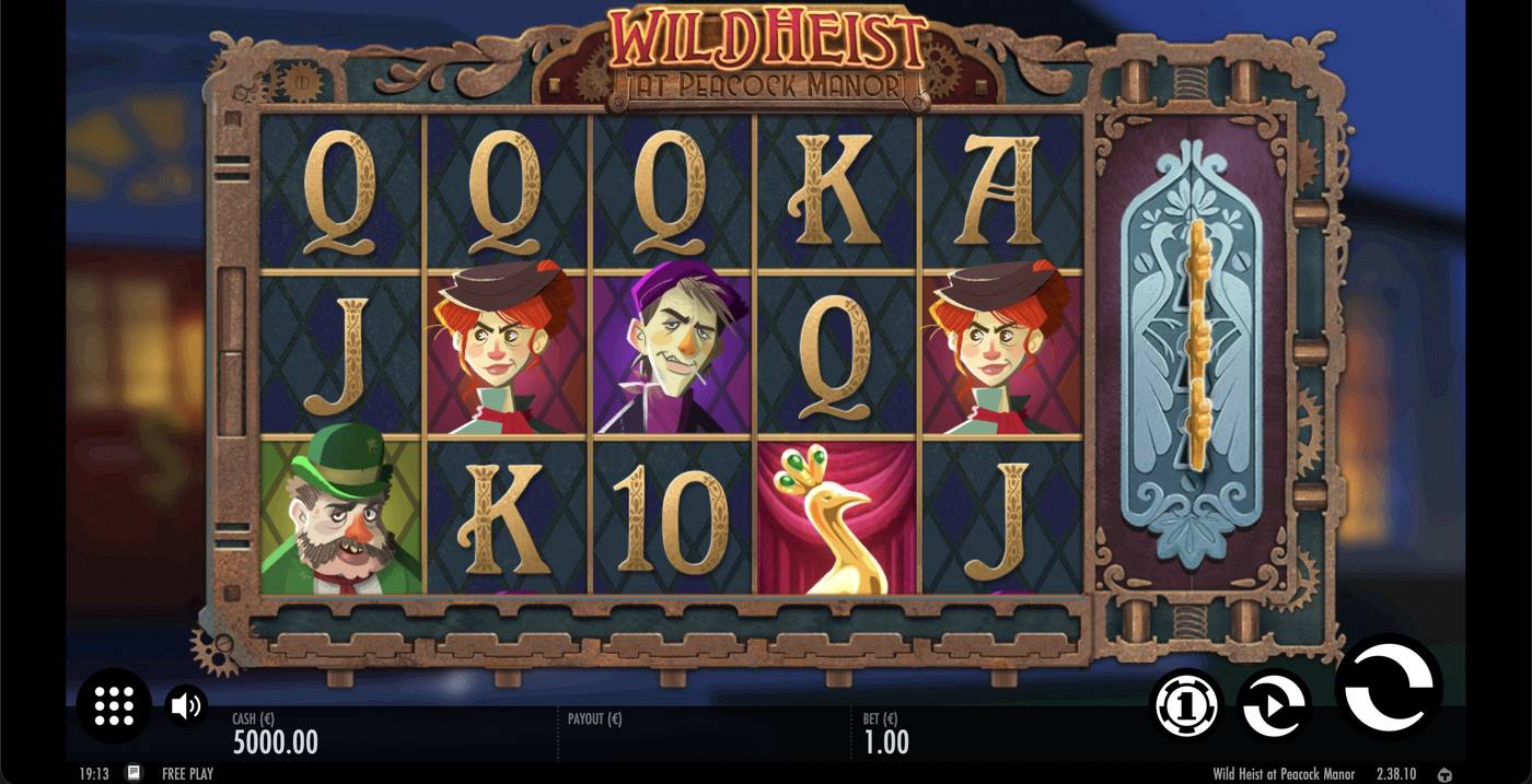 Wild Heist at Peacock Manor: image of main menu