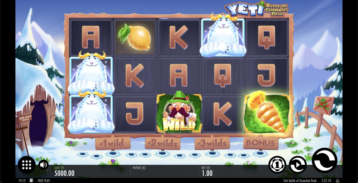 Yeti Battle of Greenhat Peak: image of main menu