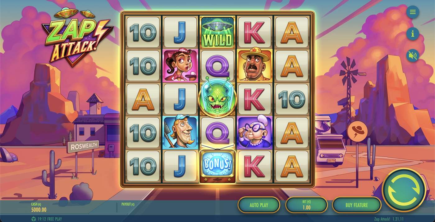 Zap Attack!: image of main menu