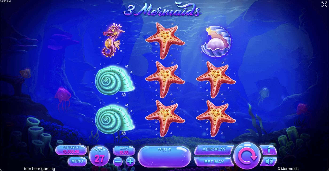 3 Mermaids: image of main menu