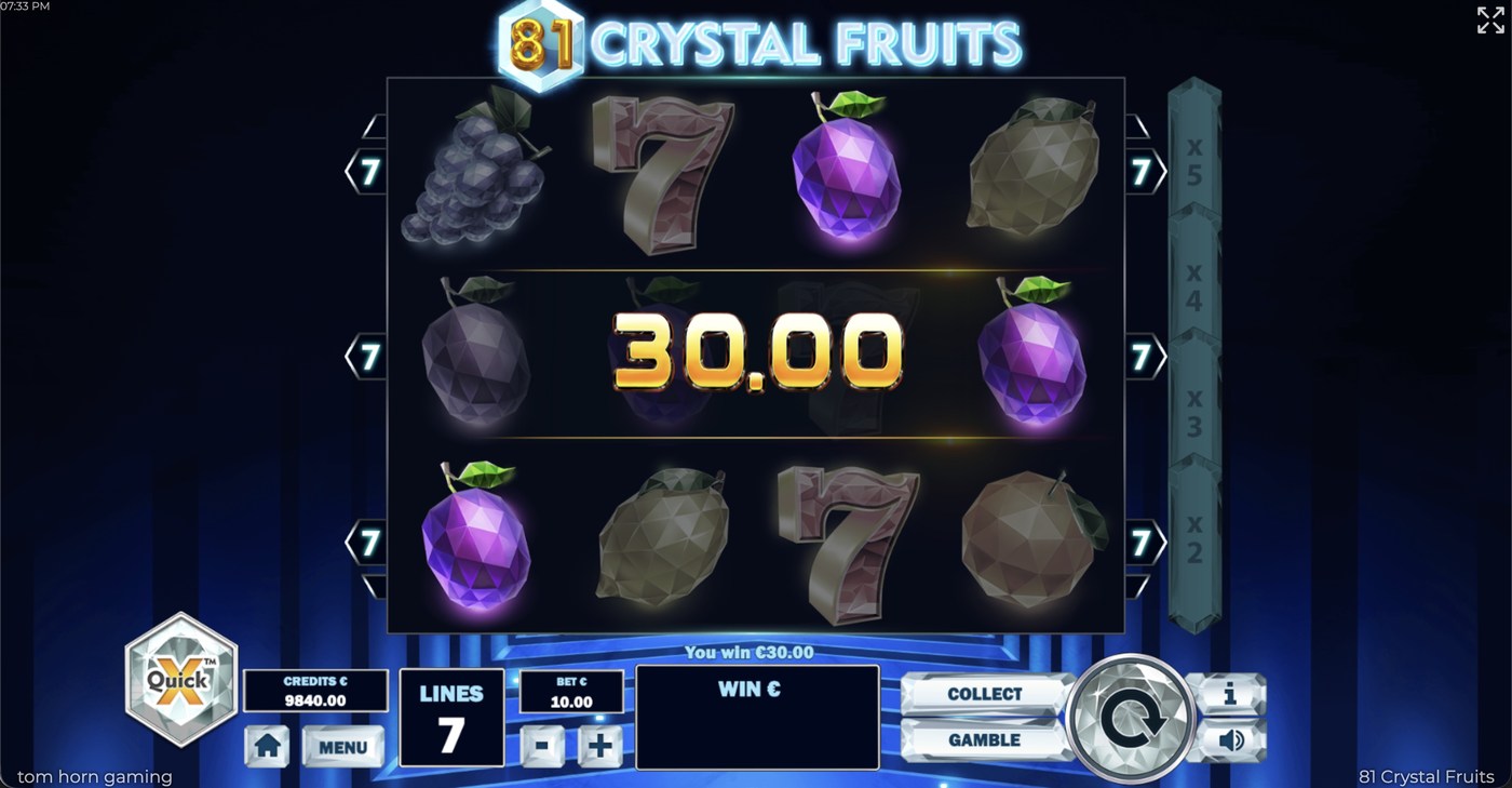 81 Crystal Fruits: image of winning