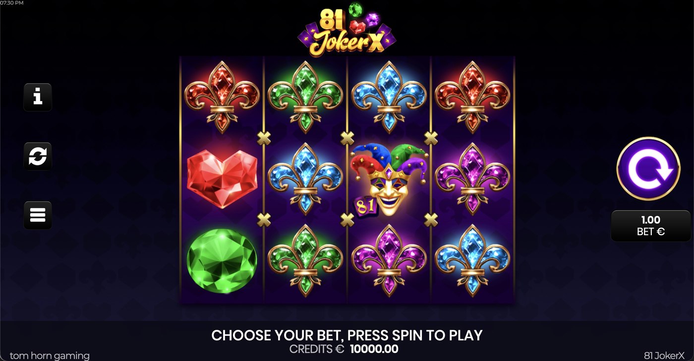 81 JokerX: image of main menu