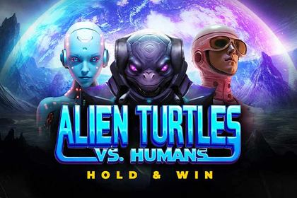 Alien Turtles vs Humans Online Slot Logo