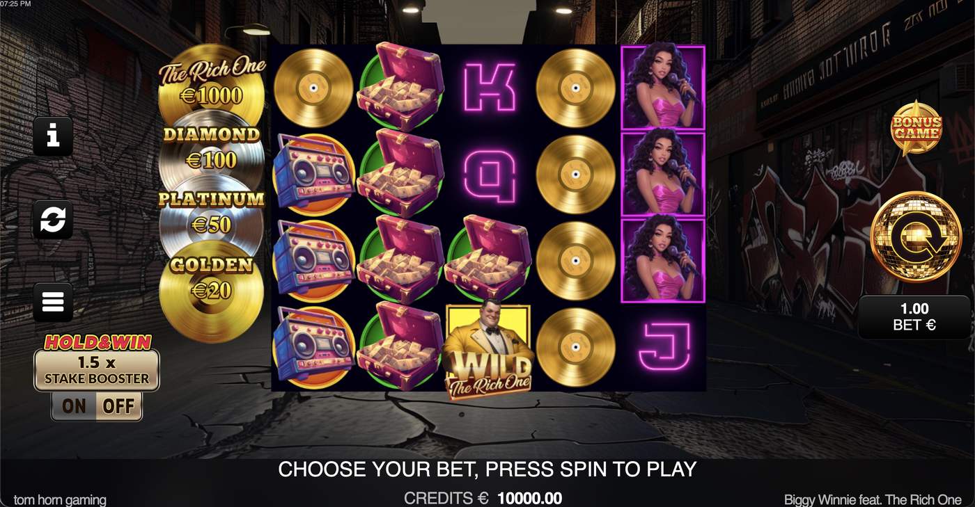 Biggy Winnie feat. The Rich One: image of main menu