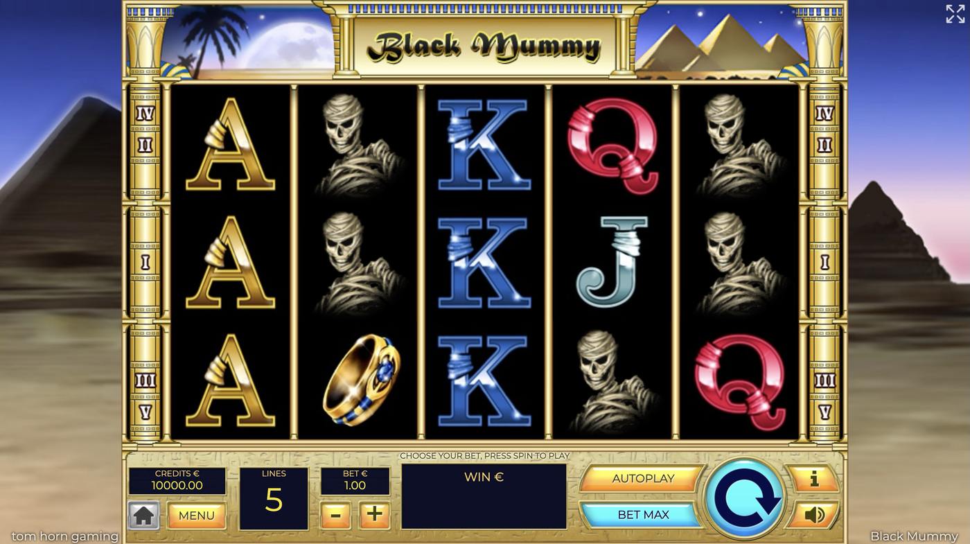 Black Mummy: image of main menu