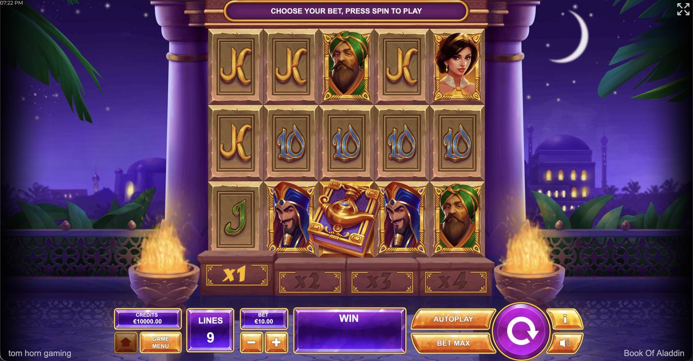 Book of Aladdin: image of main menu