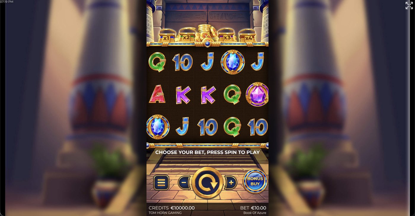 Book of Azure: image of main menu