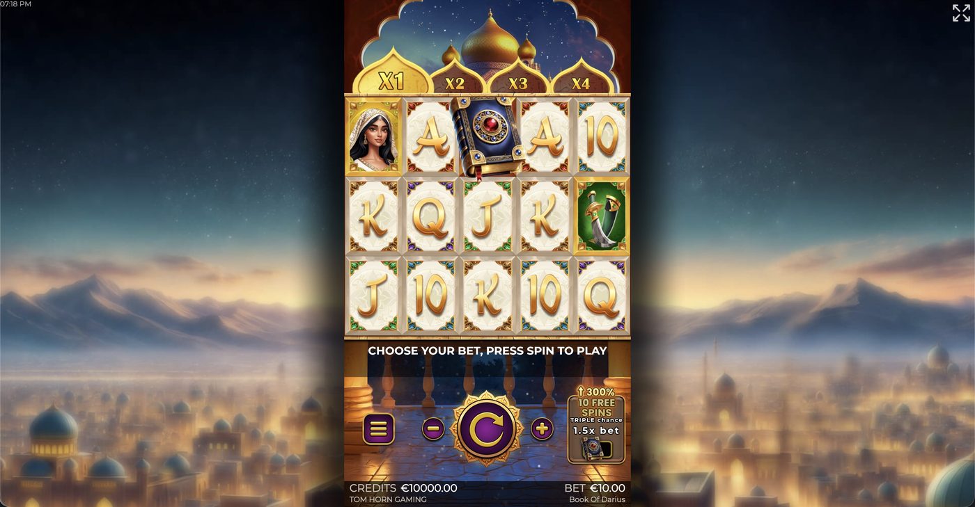 Book of Darius: image of main menu