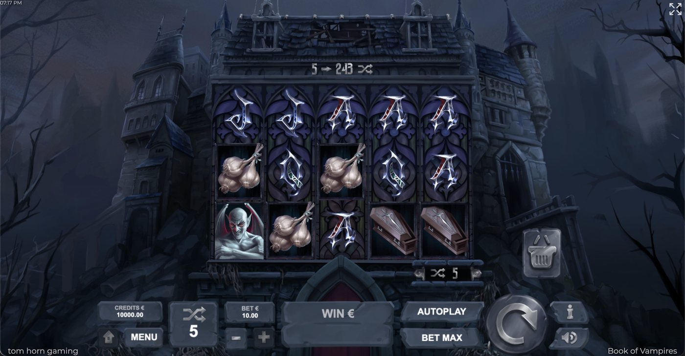 Book of Vampires: image of main menu