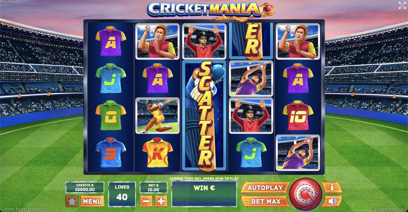 Cricket Mania: image of main menu