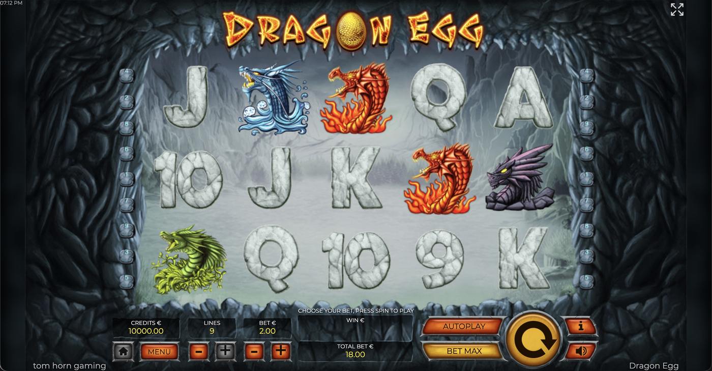 Dragon Egg: image of main menu