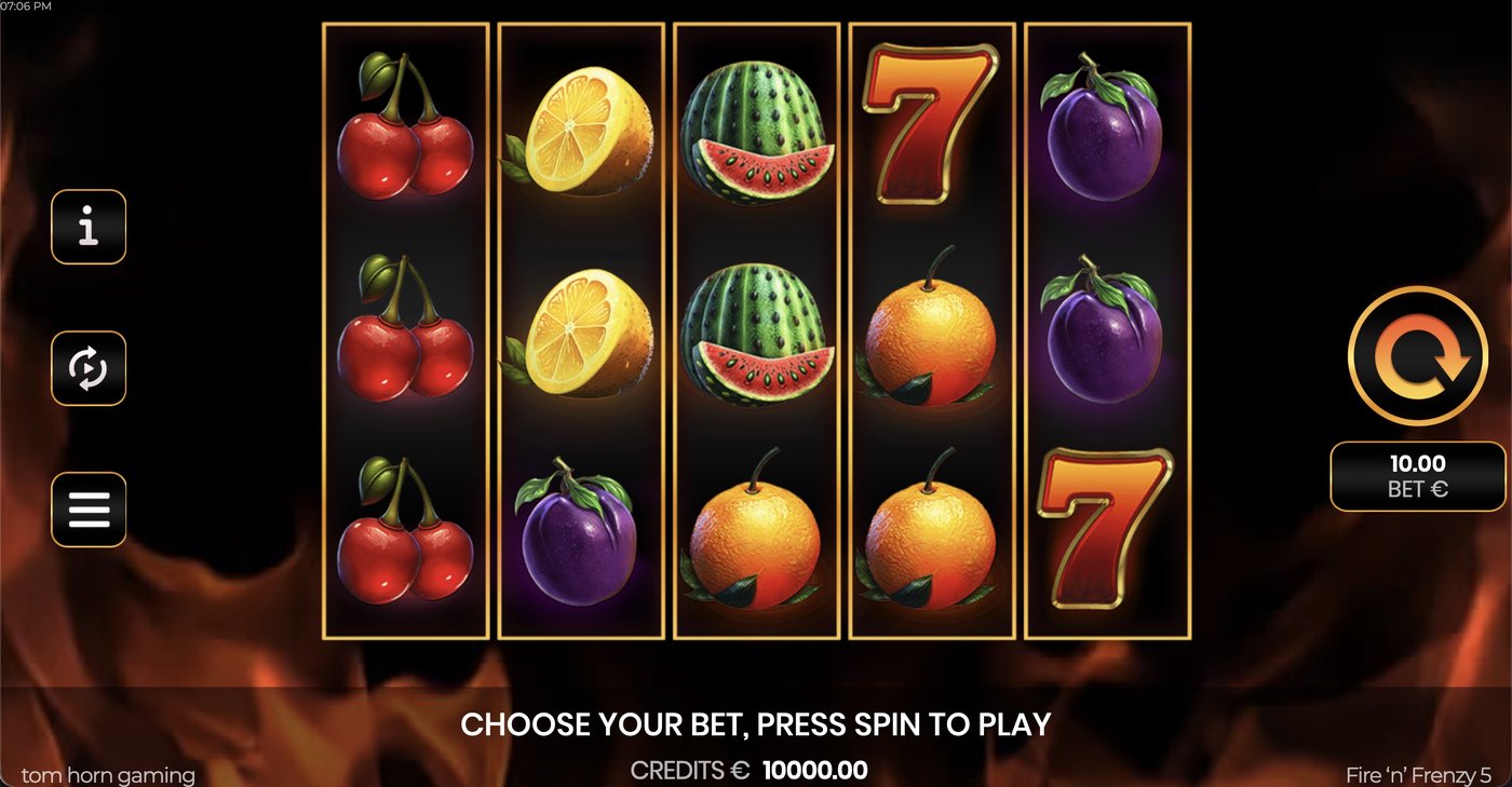 Fire'n'Frenzy 5: image of main menu