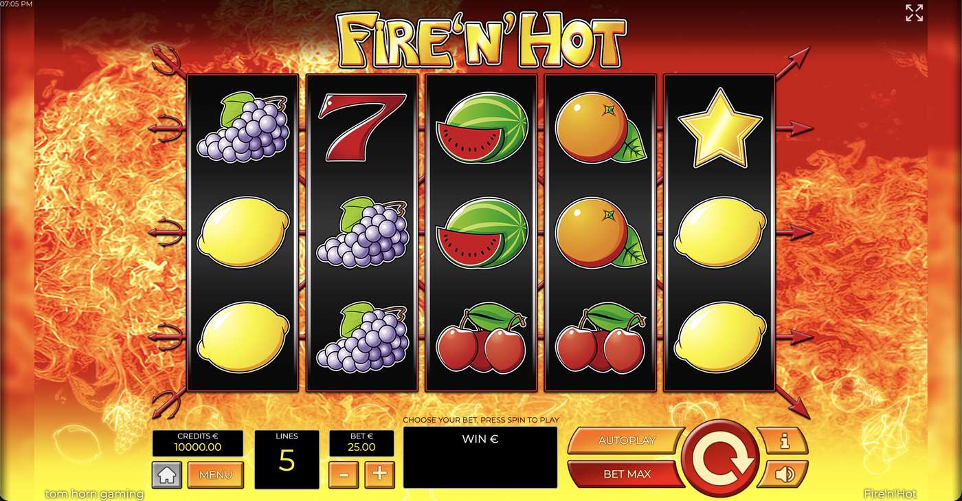Fire'n'Hot: image of main menu