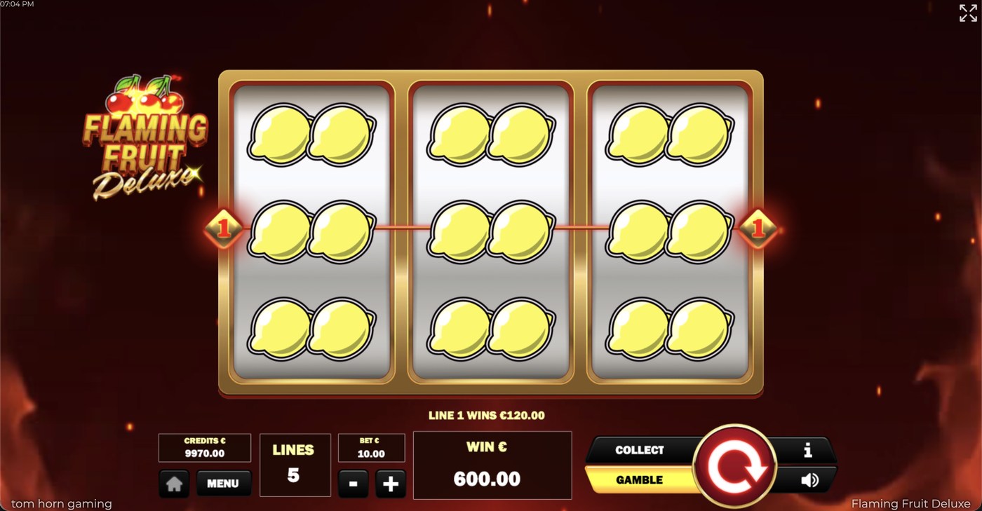 Flaming Fruit Deluxe: image of winning