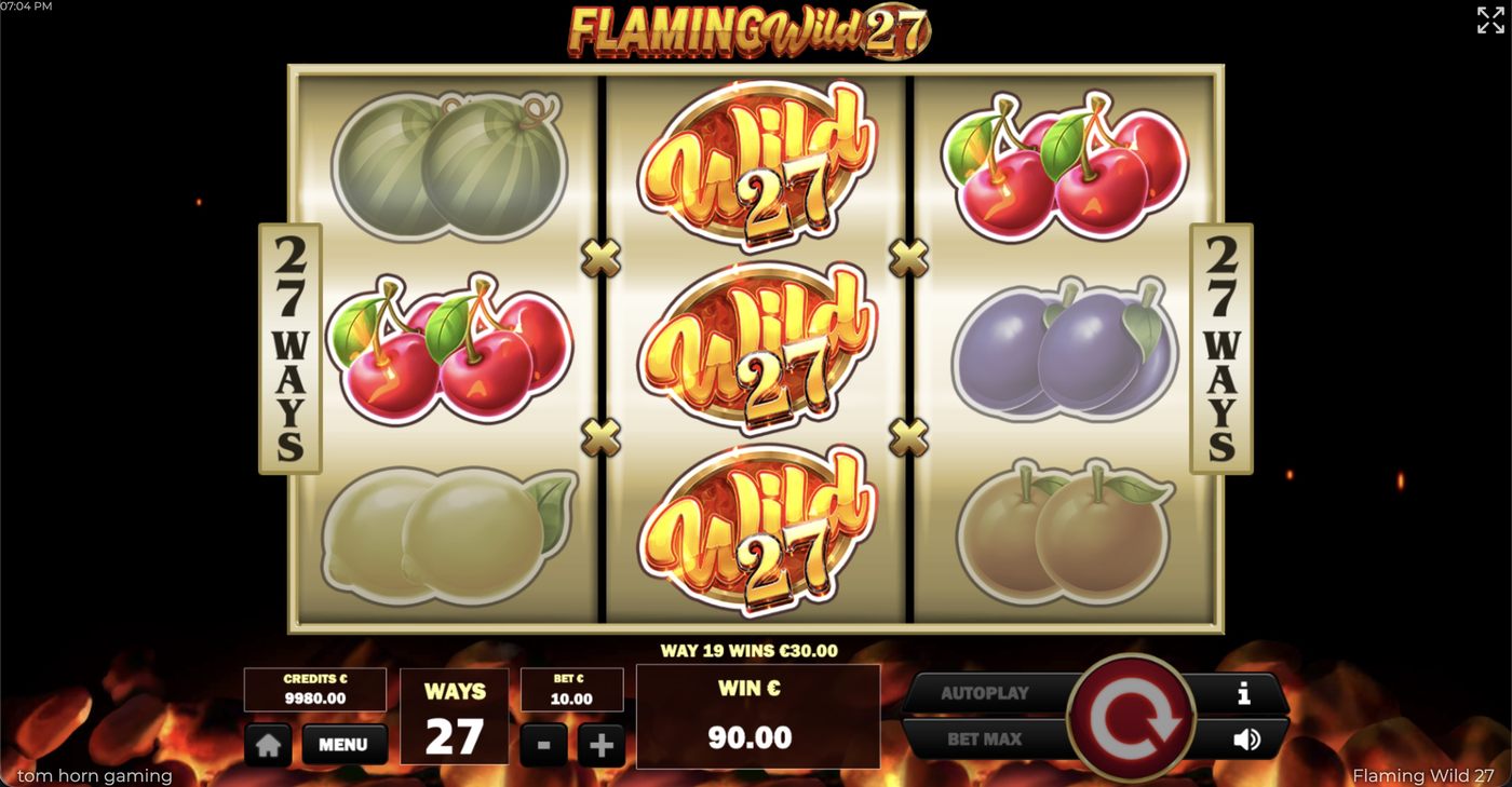 Flaming Wild 27: image of winning