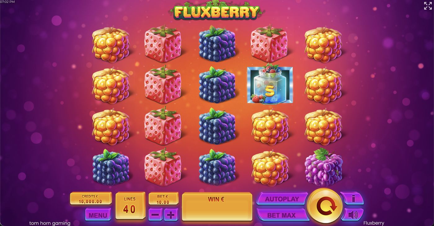 Fluxberry: image of main menu