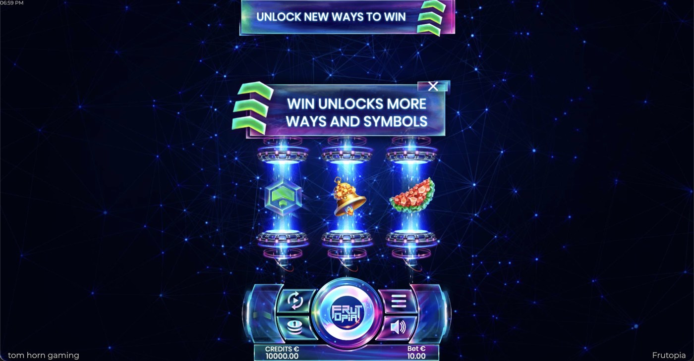Frutopia: image of main menu