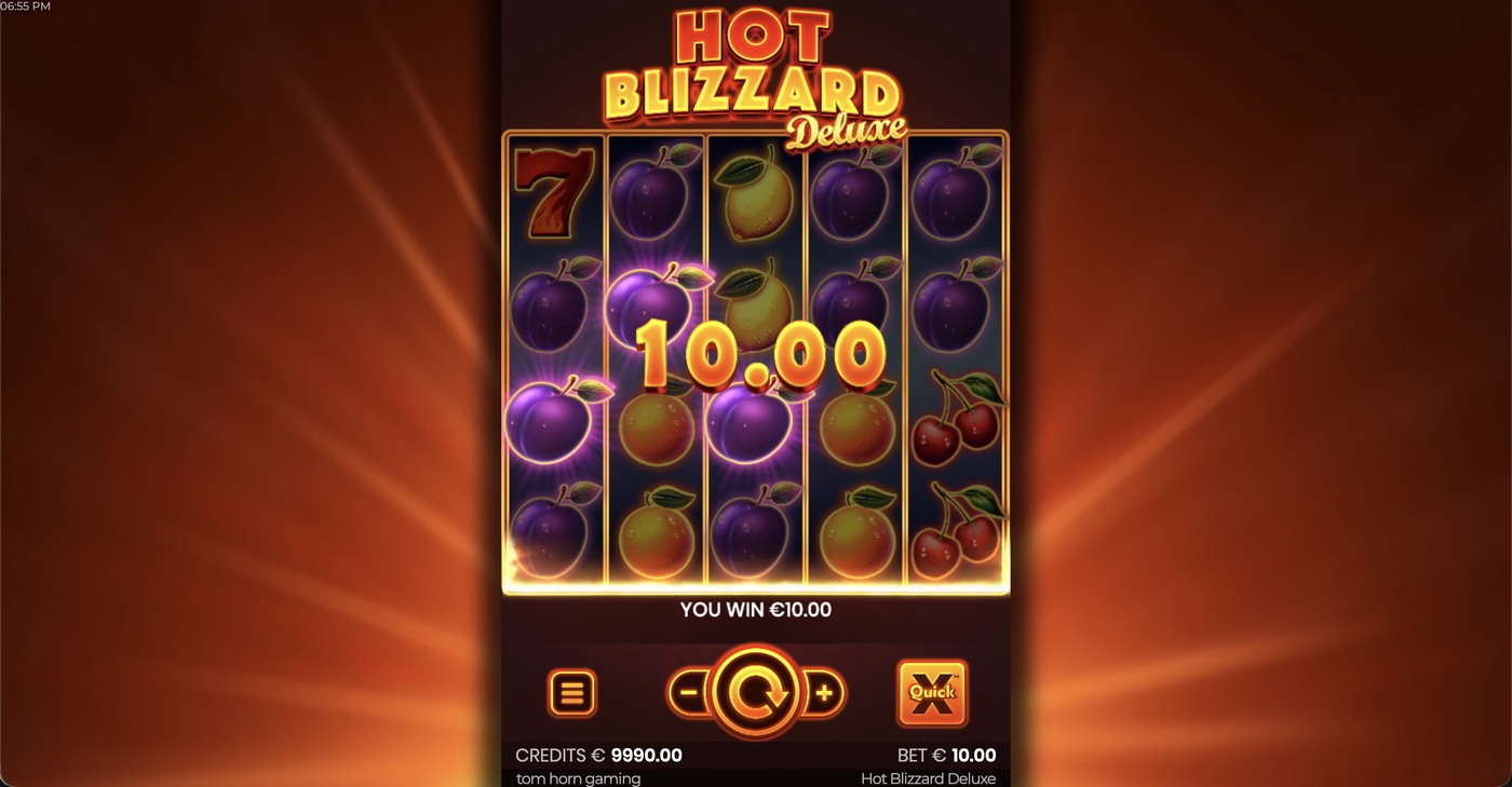 Hot Blizzard Deluxe: image of winning