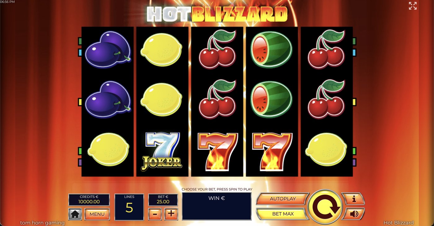Hot Blizzard: image of main menu