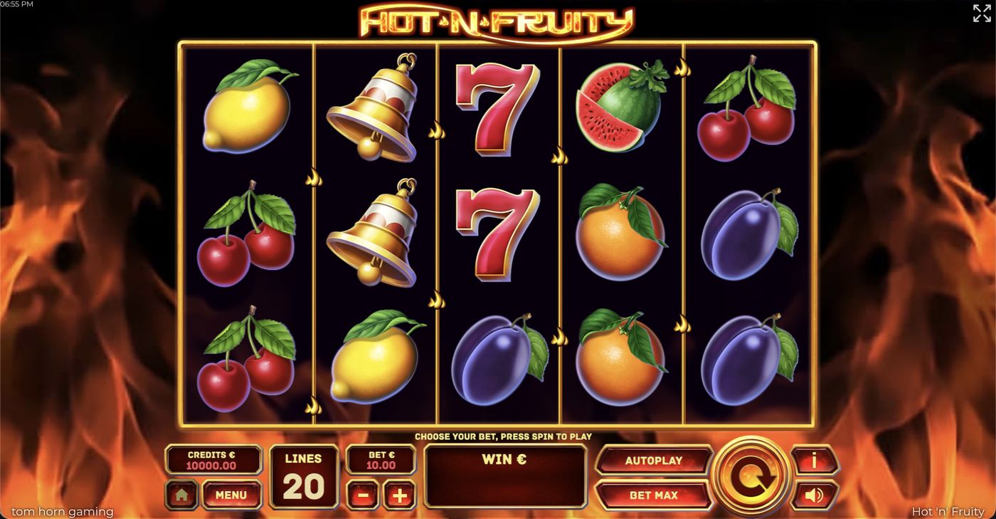Hot'n'Fruity: image of main menu