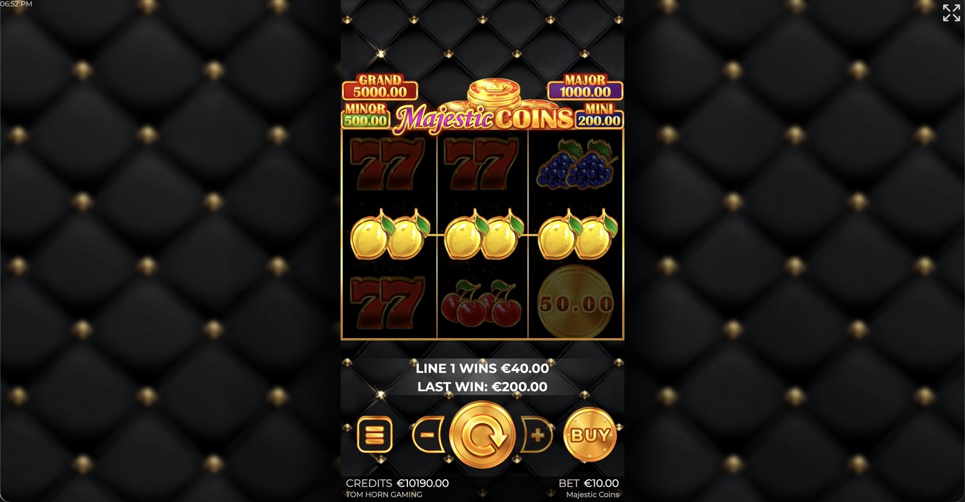Majestic Coins: image of winning