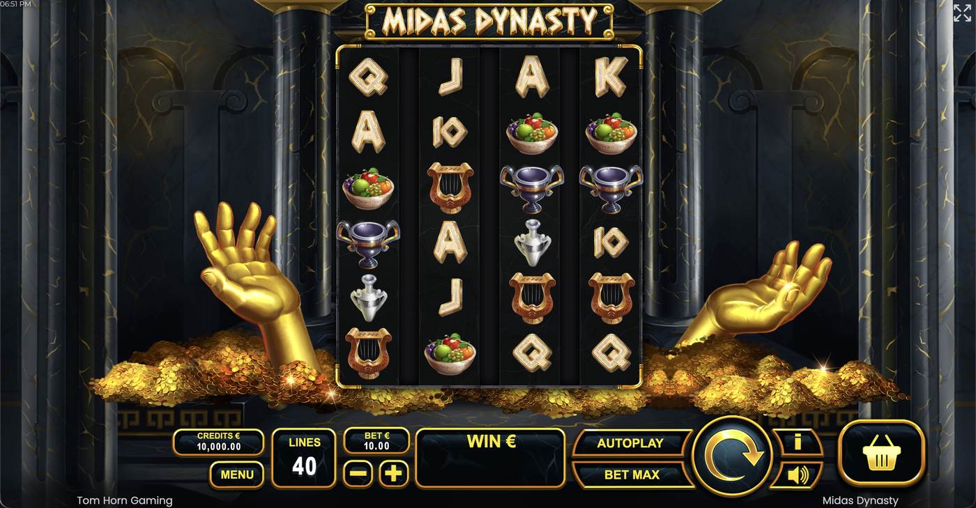 Midas Dynasty: image of main menu