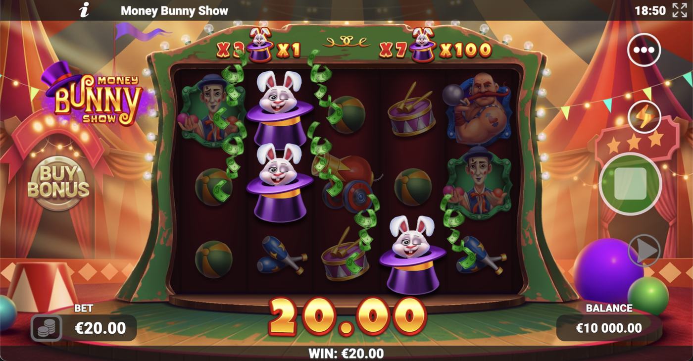 Money Bunny Show: image of winning