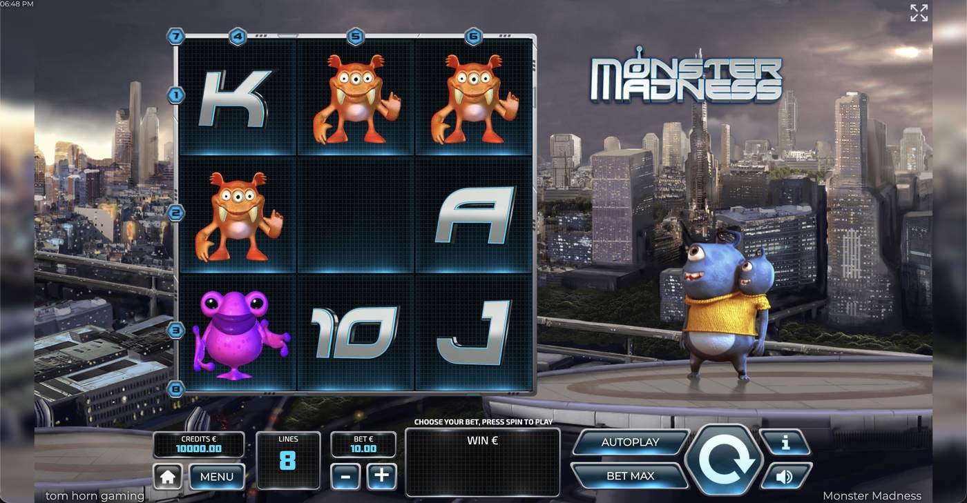 Monster Madness: image of main menu