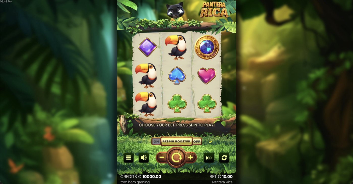 Pantera Rica: image of main menu
