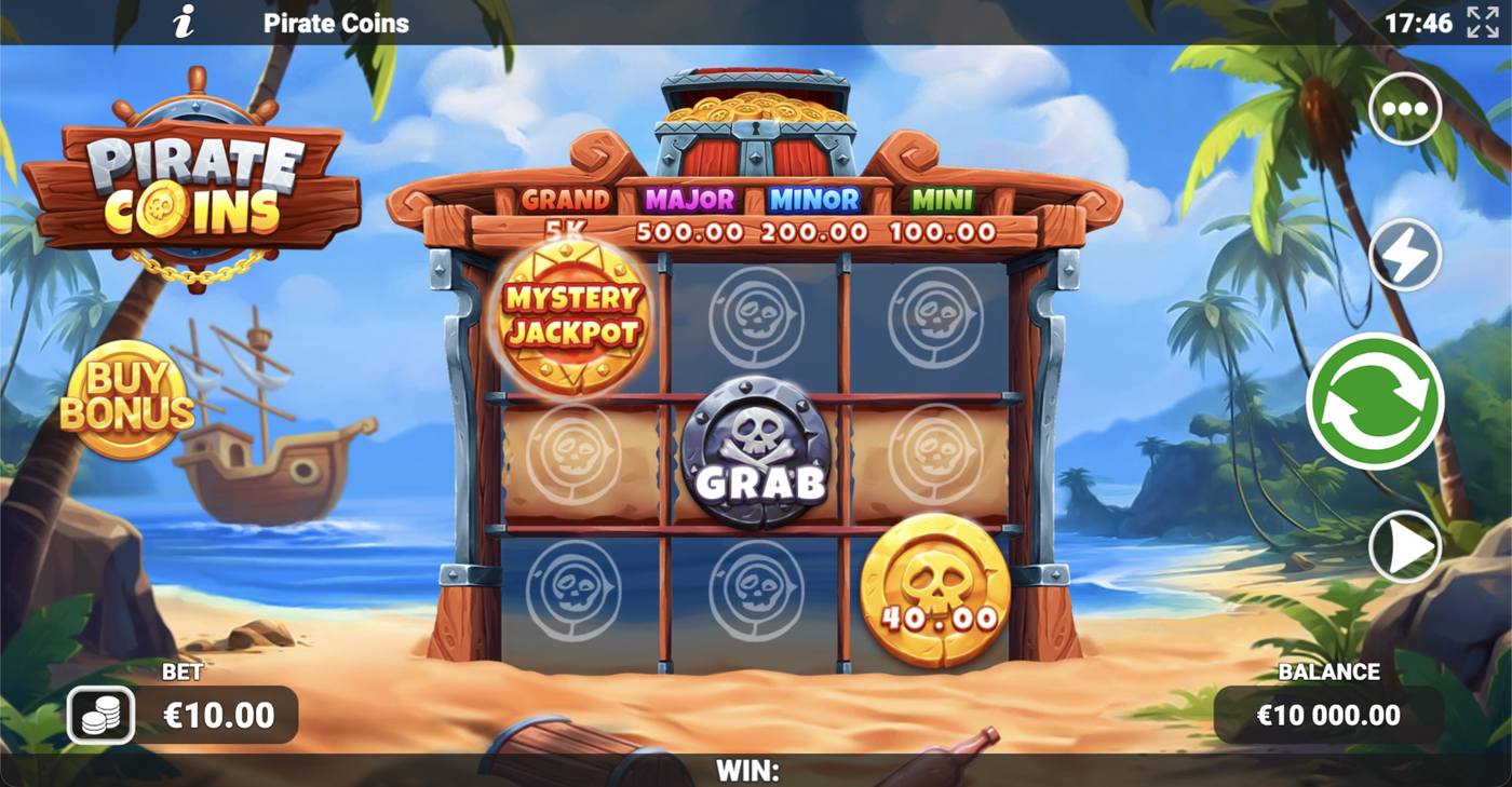Pirate Coins: image of main menu