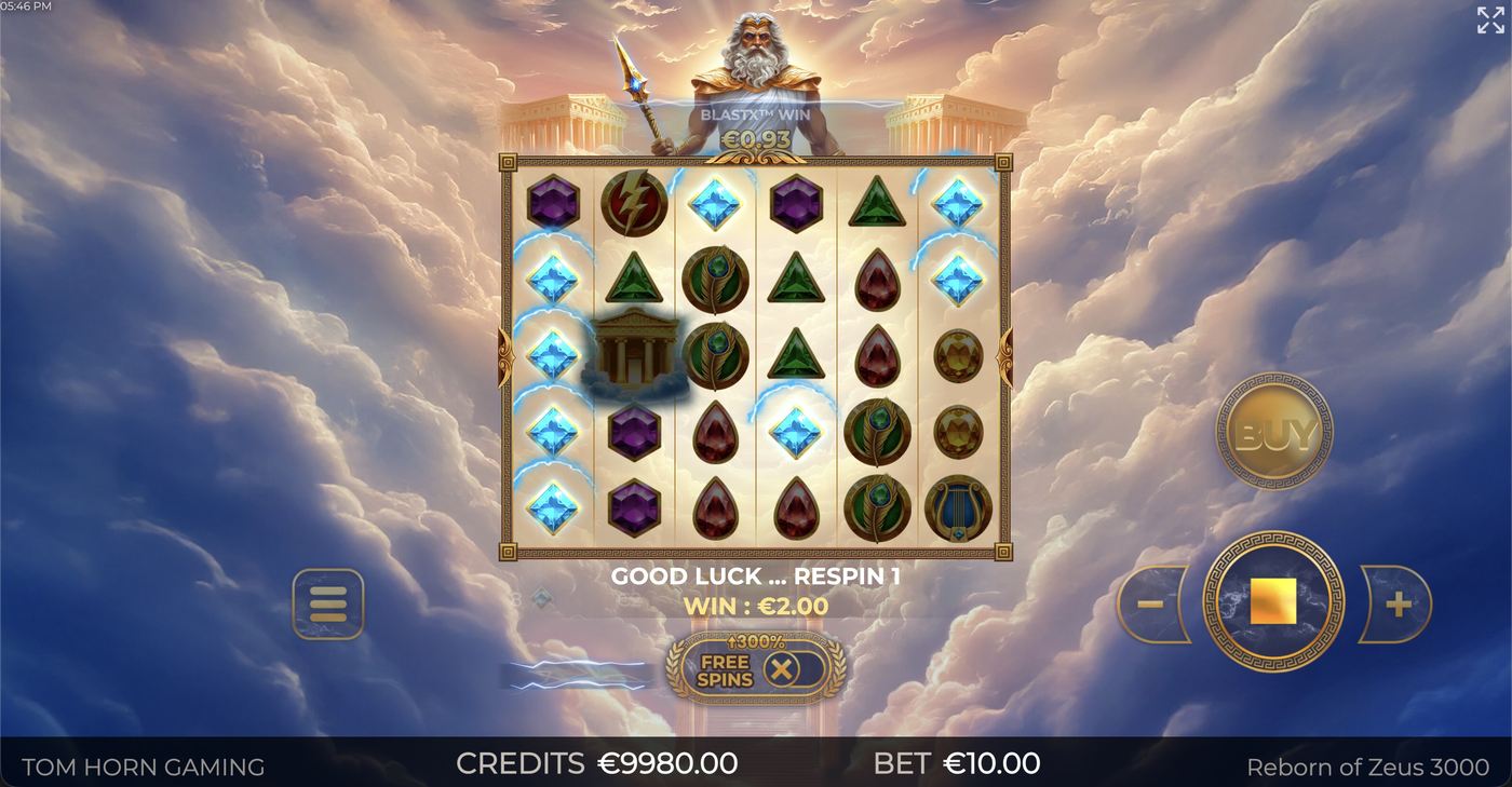 Reborn of Zeus 3000: image of winning