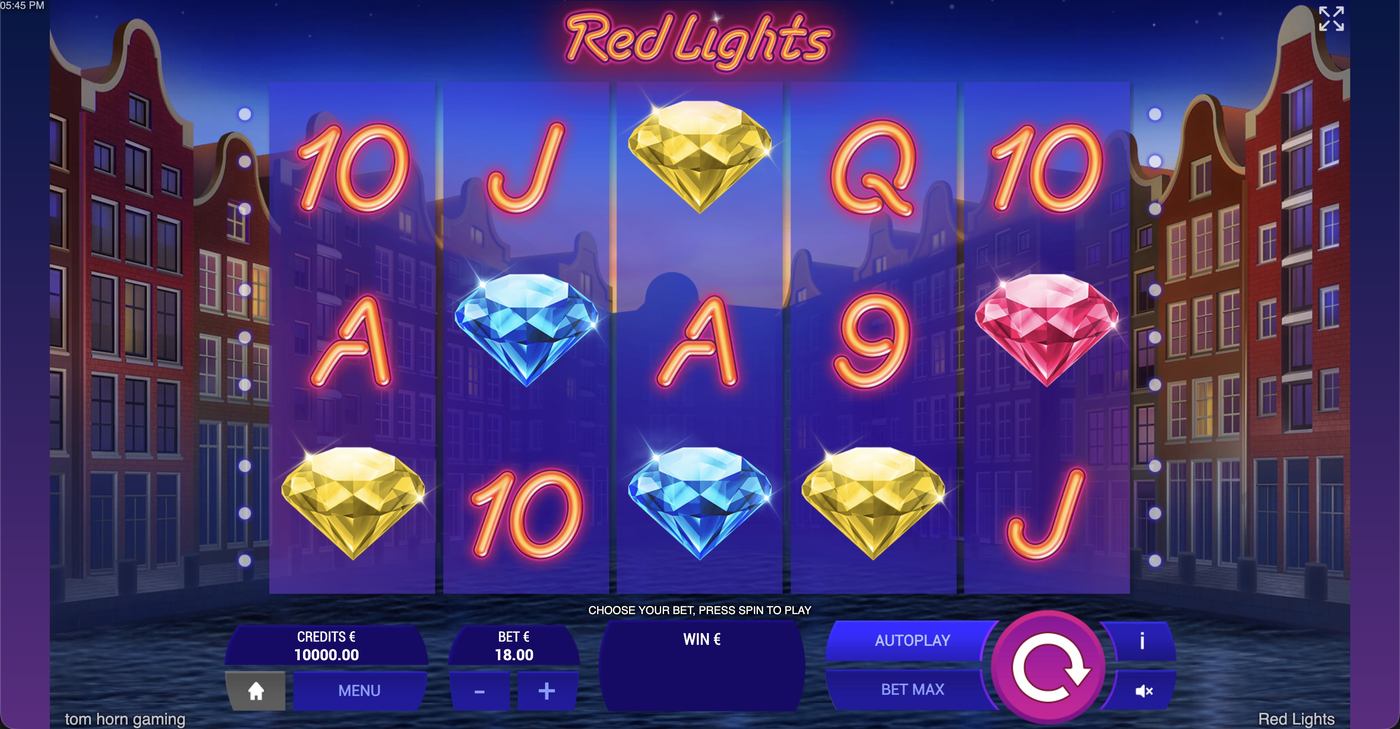 Red Lights: image of main menu
