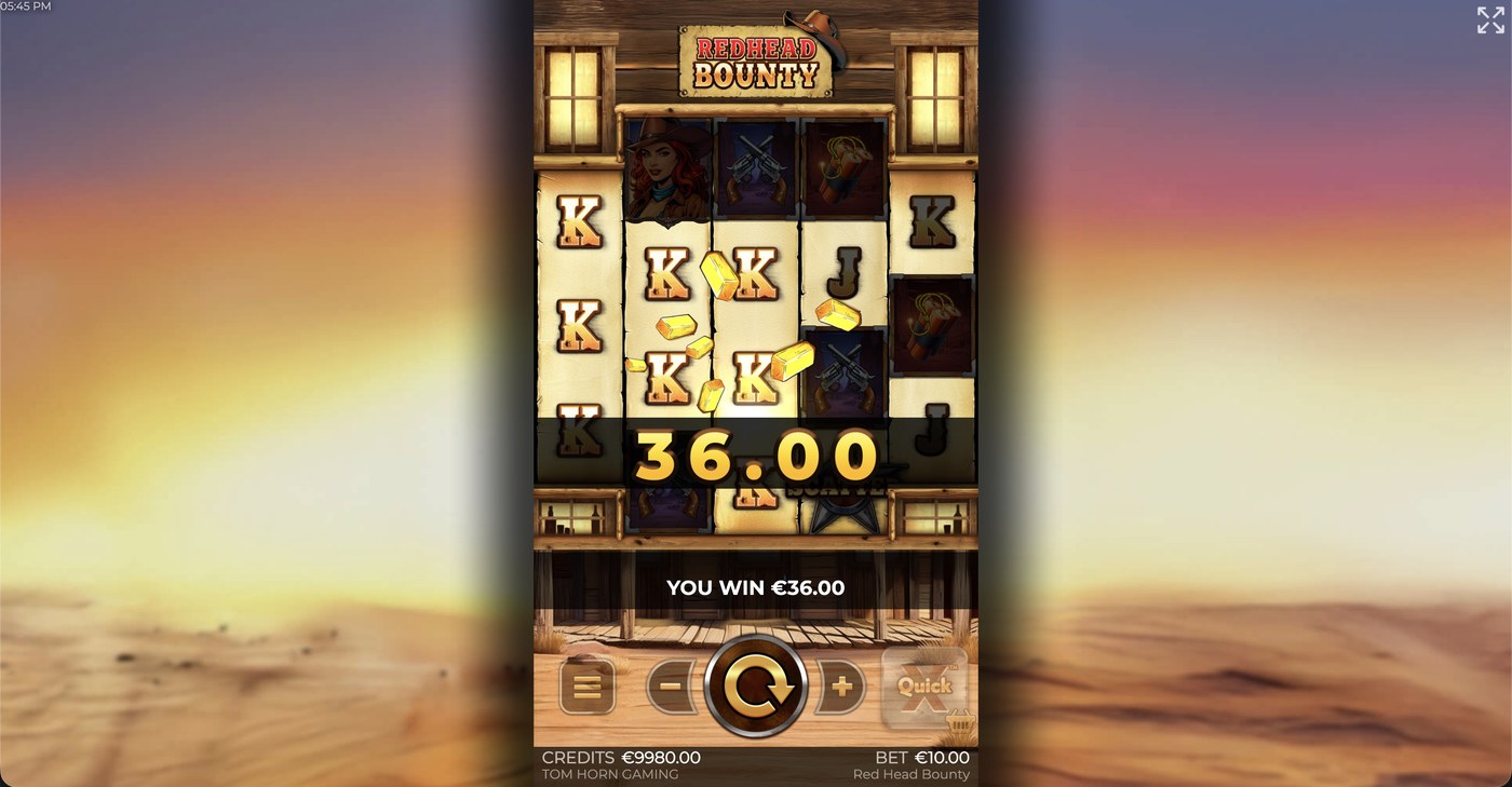 Redhead Bounty: image of winning