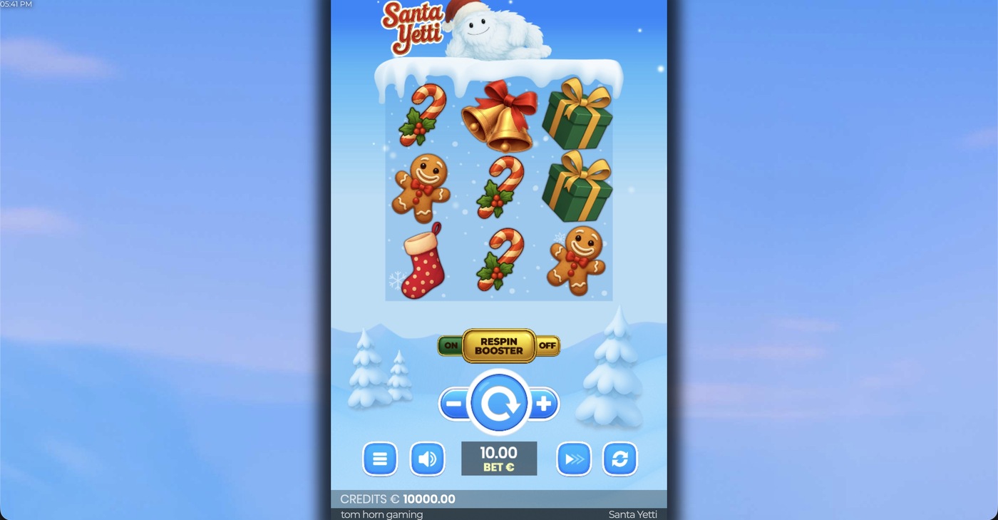 Santa Yetti: image of main menu