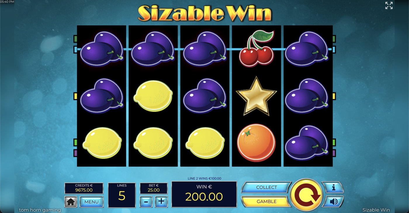 Sizable Win: image of winning