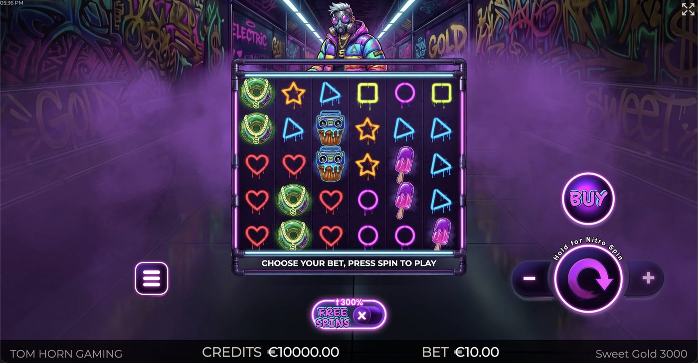 Sweet Gold 3000: image of main menu