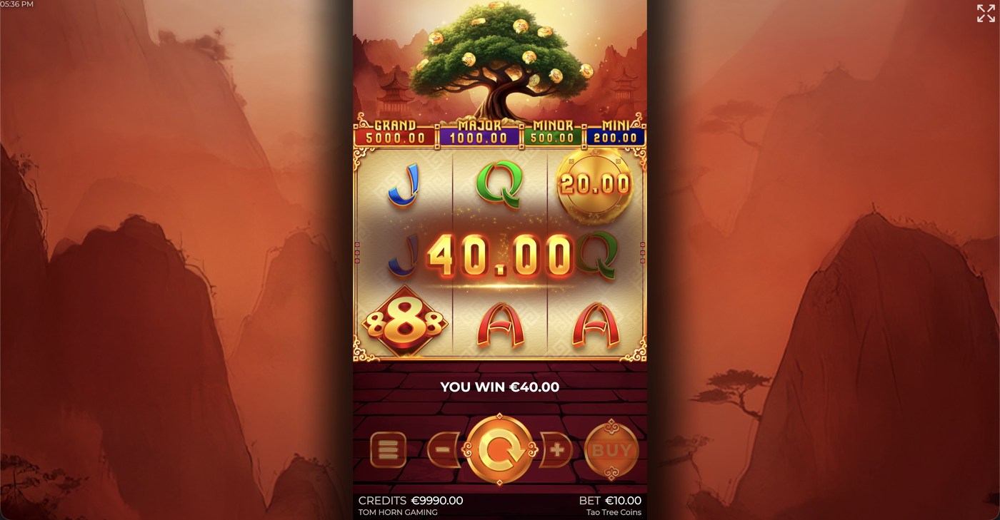 Tao Tree Coins: image of winning