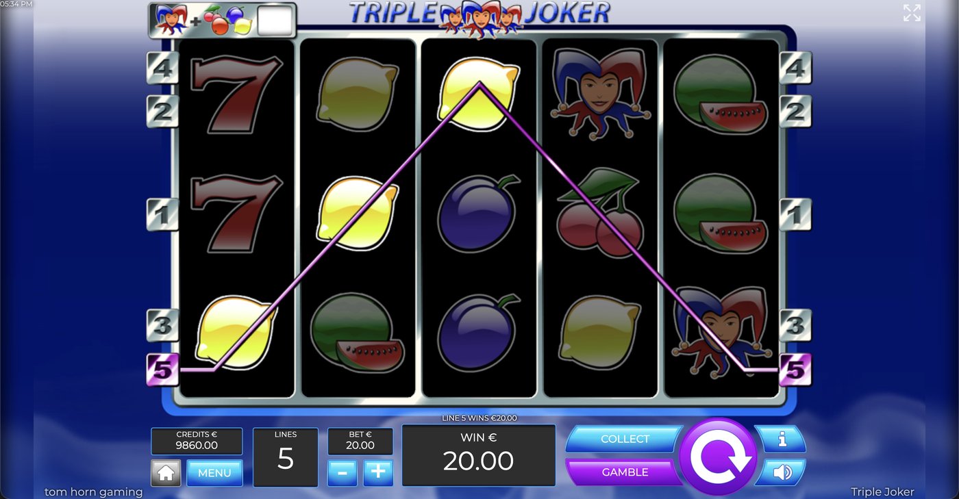 Triple Joker: image of winning