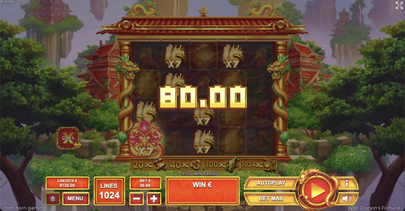 Wild Dragon’s Fortune: image of winning