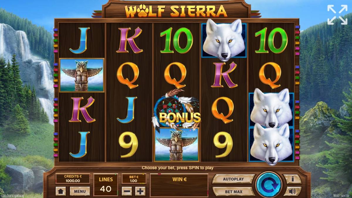 Wolf Sierra: image of main menu