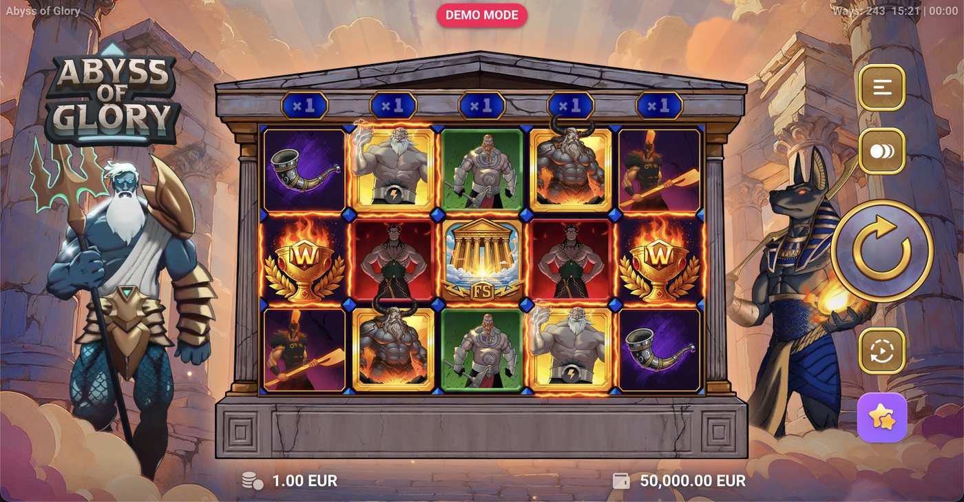 Abyss of Glory: image of main menu